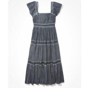 NWOT - AE Lace Tiered Midi Dress - Size Medium